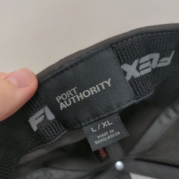 D&A Electric Fitted Hat Gray L/XL Embroidered Flexi Fit 6 Panel Port Authority - Picture 7 of 8